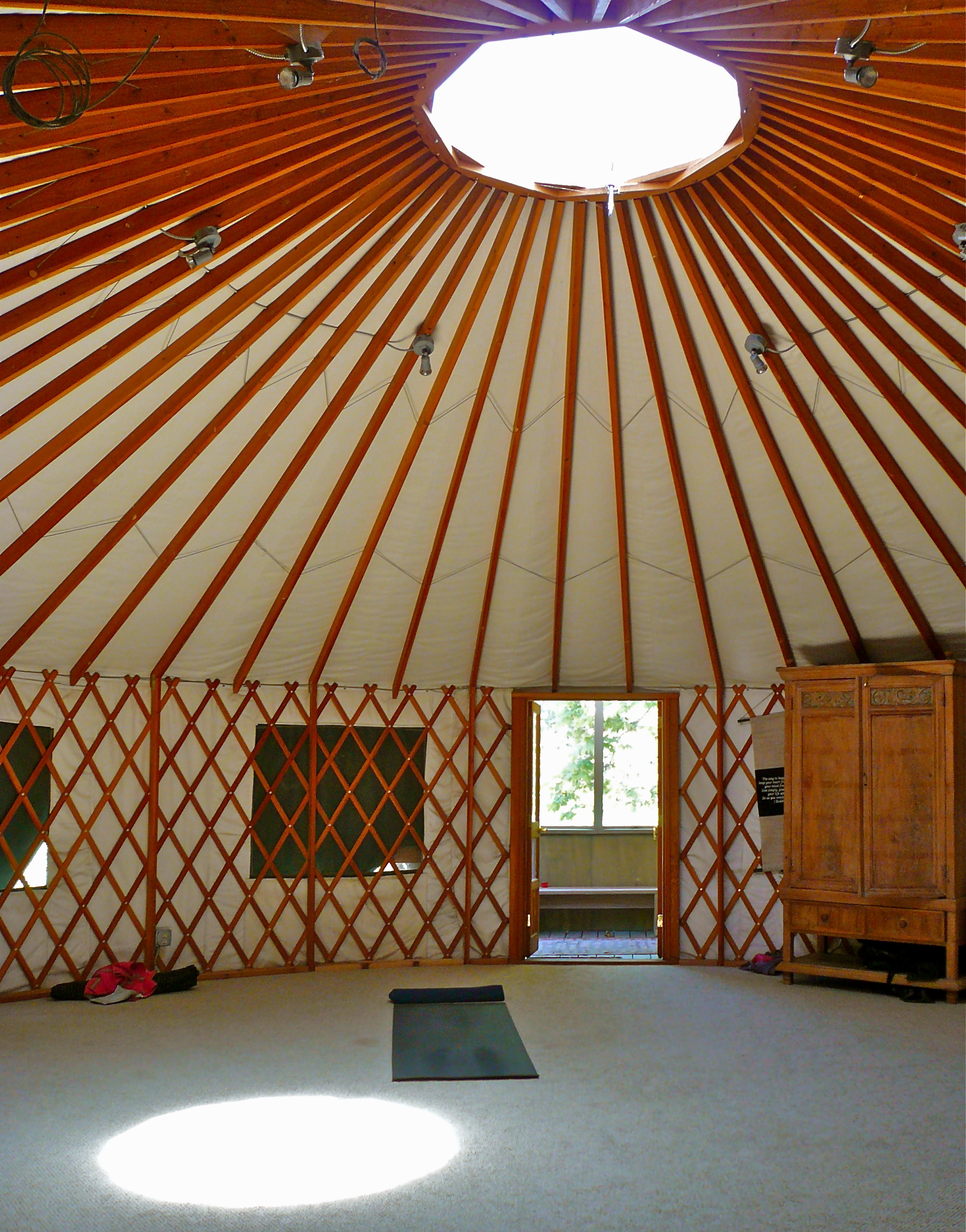 traditional yurt inside