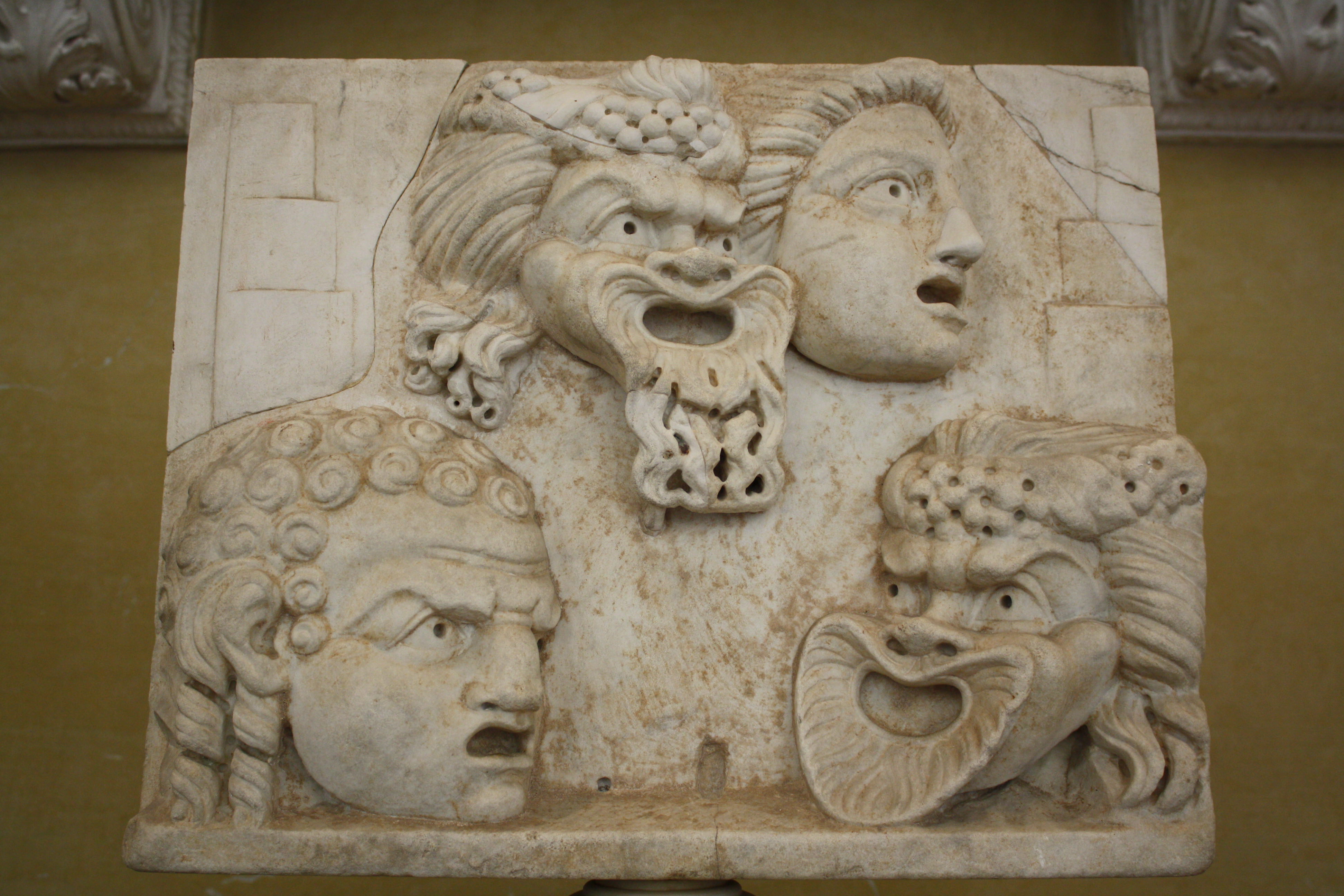 ancient greek theatre tragedy masks