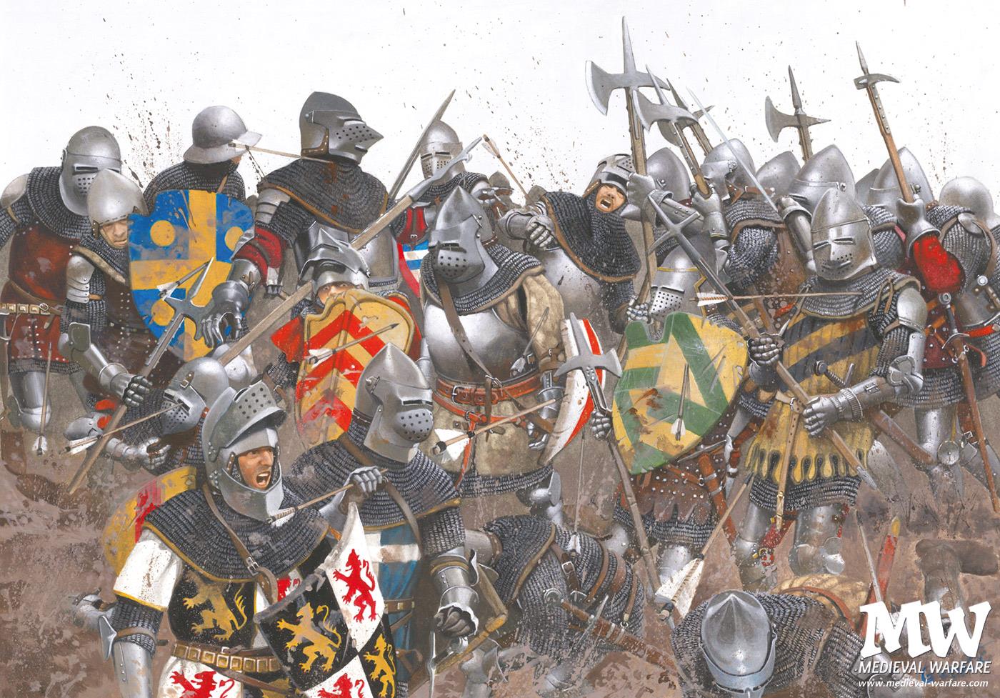 Illustration of the Battle of Agincourt (1415 CE) (Illustration ...