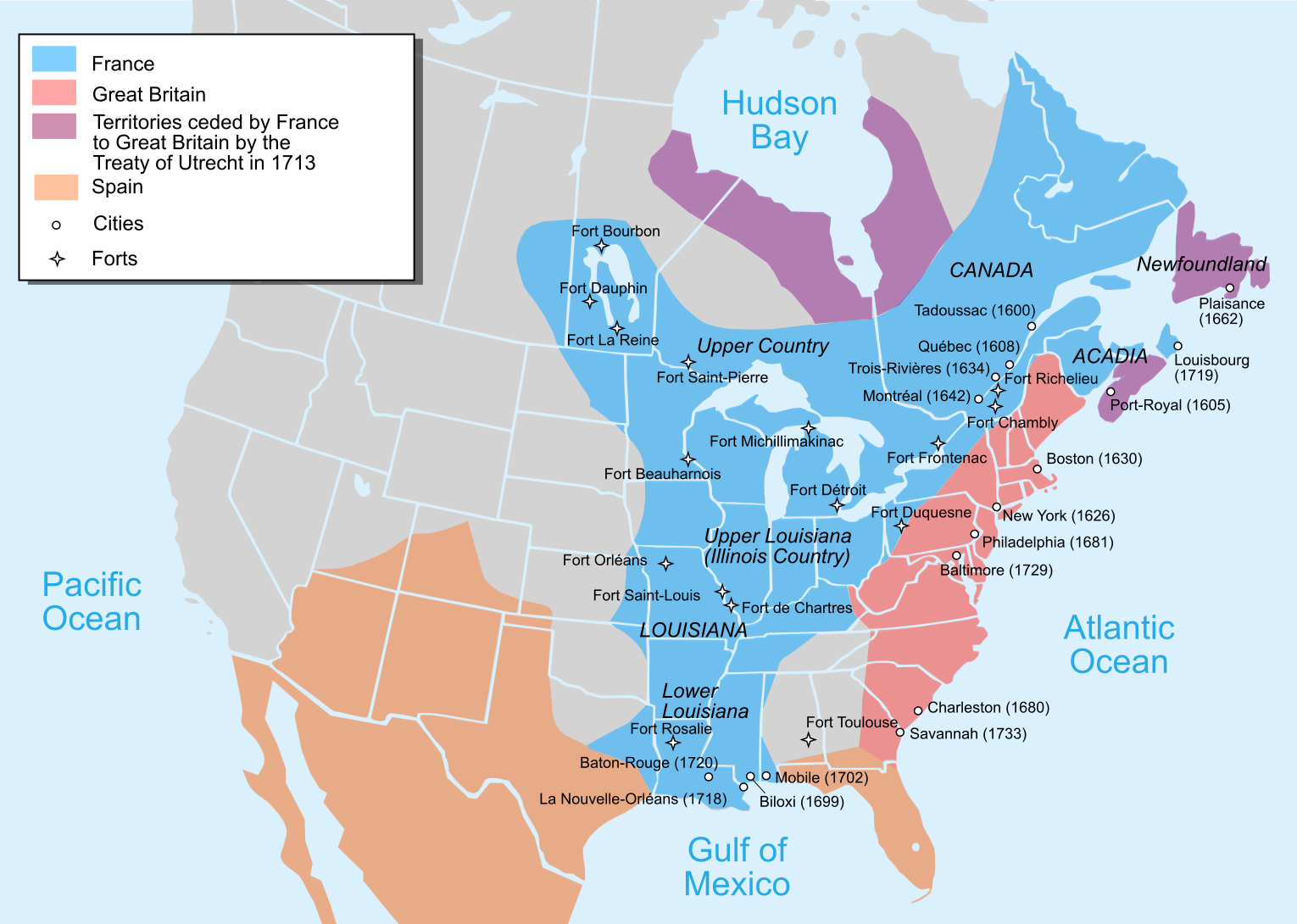 A new map of north parts of North America claimed by France under