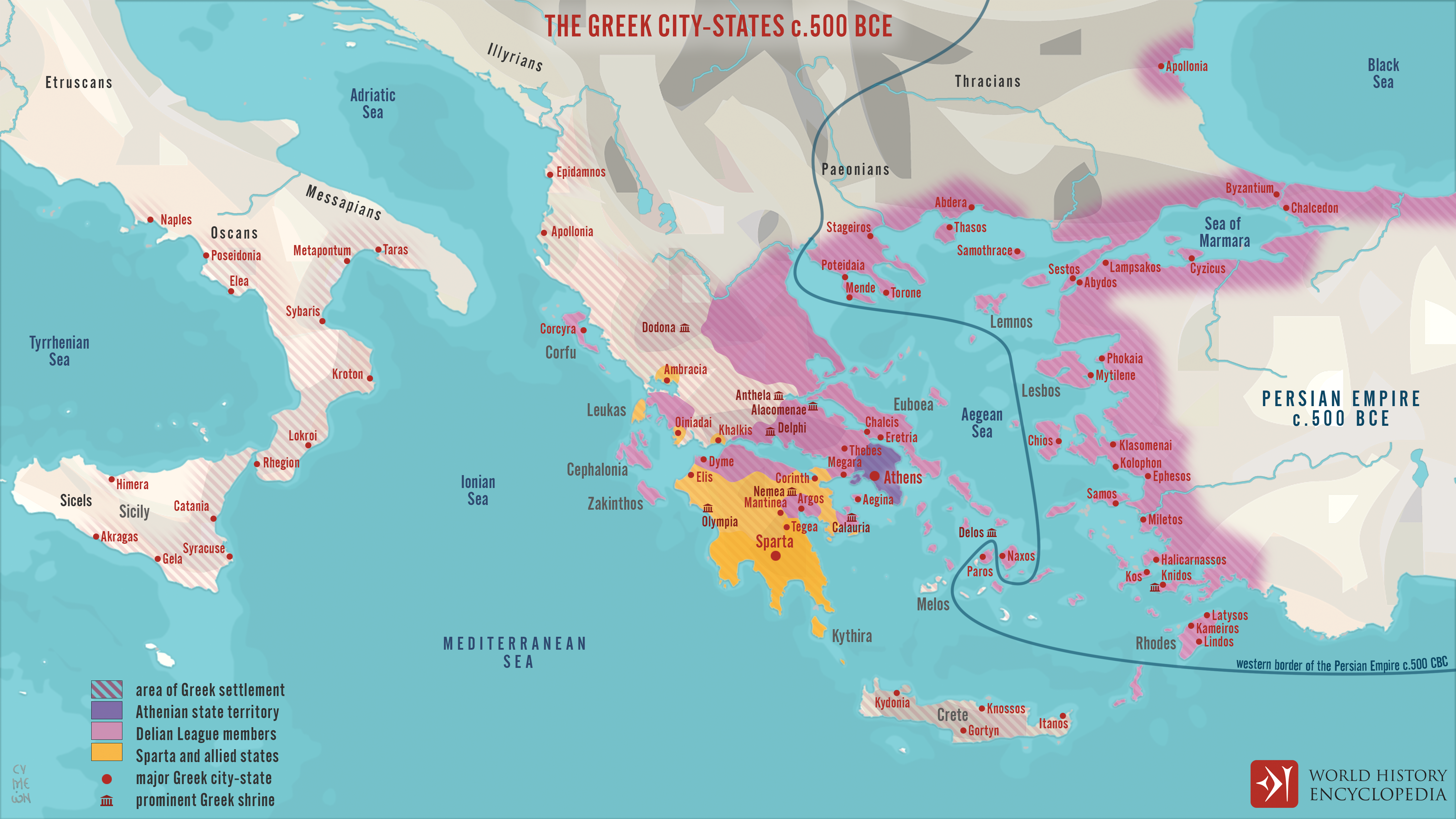 persian empire map 500 bc