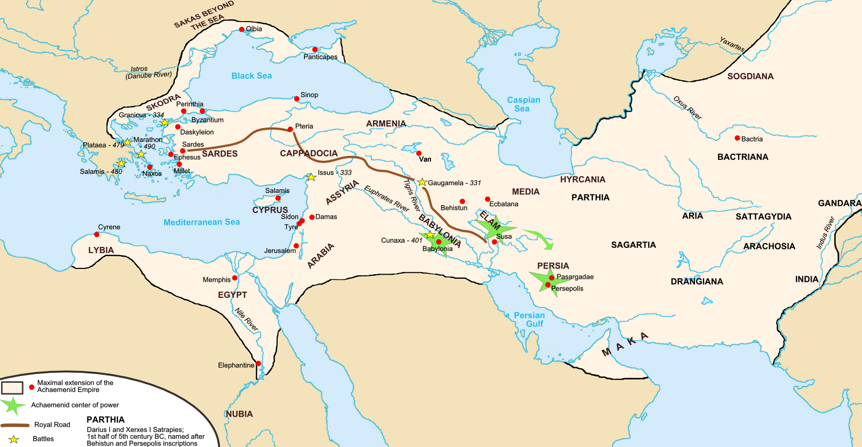 persepolis iran map