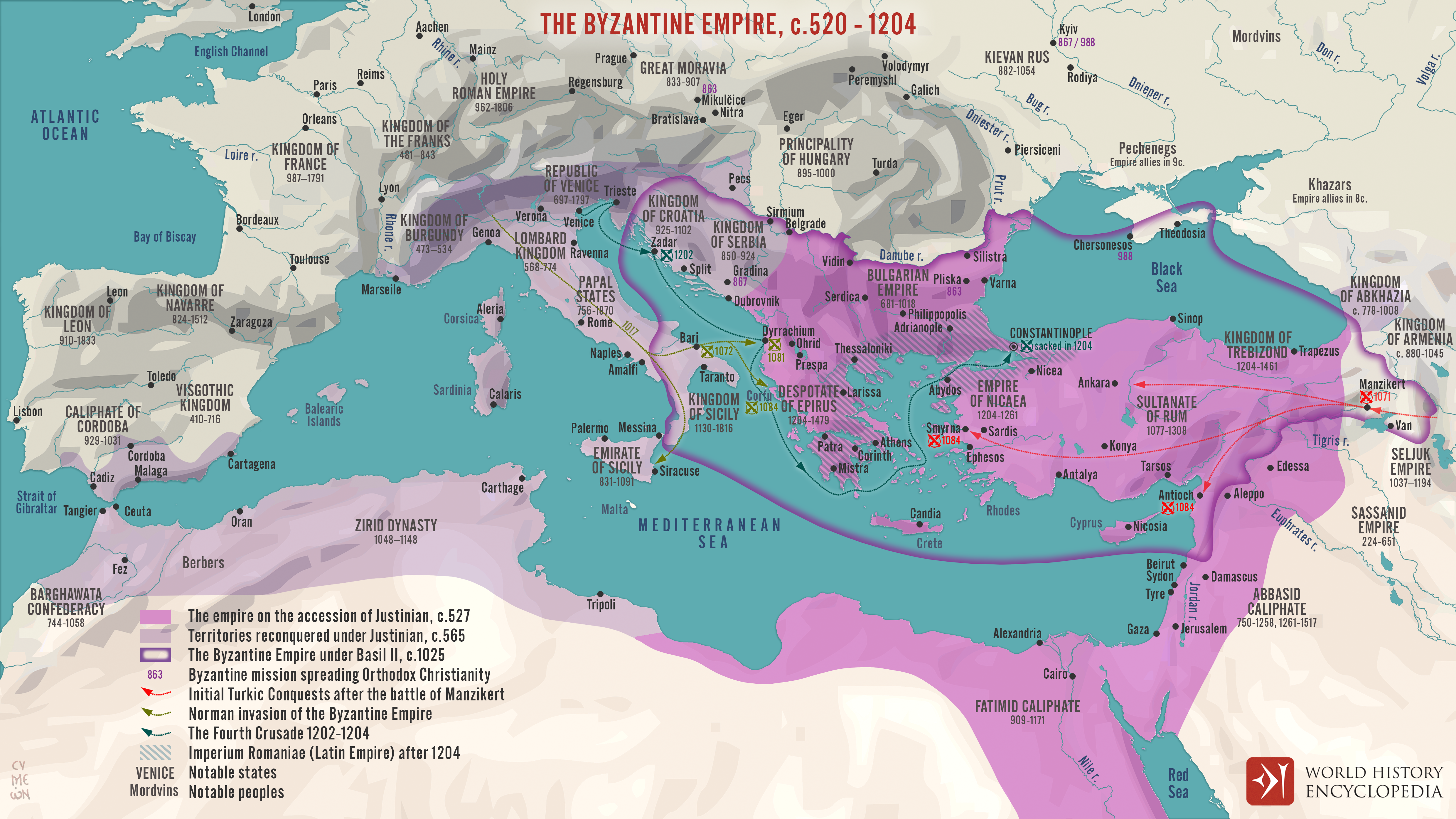 1511 AD Constantinople Map Tour (west to east)