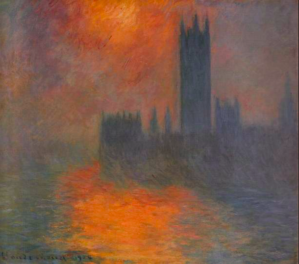 Houses of Parliament Sunset by Monet Illustration World