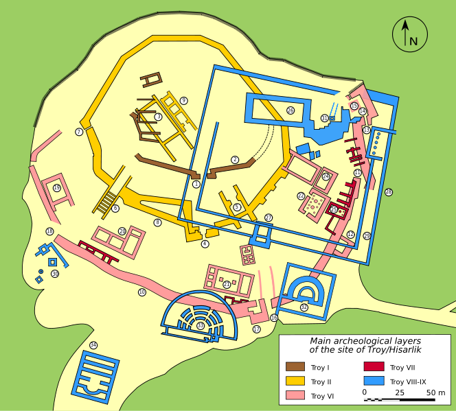 Ancient Troy City Map