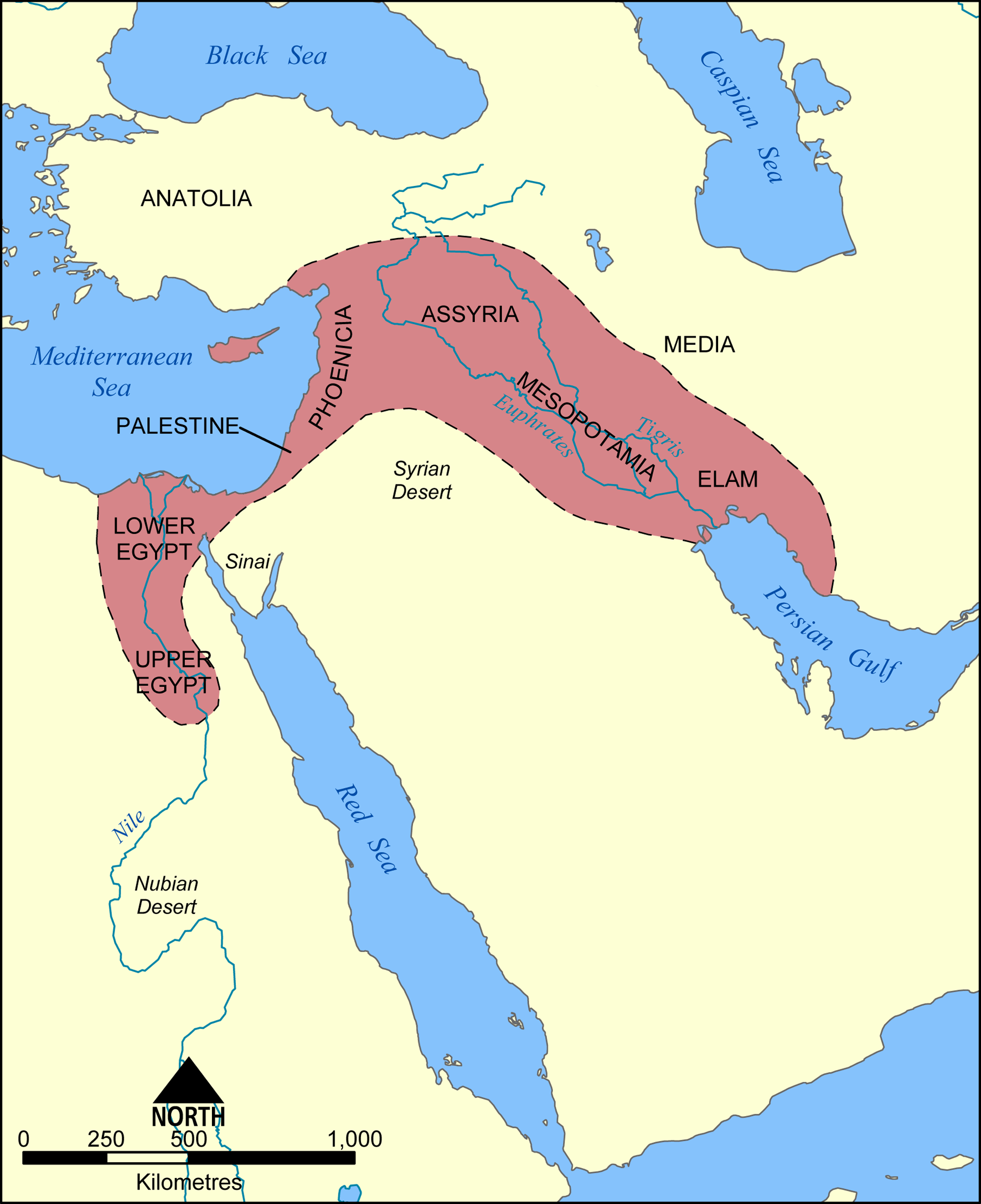 Map of the Fertile Crescent (Illustration) - World History Encyclopedia