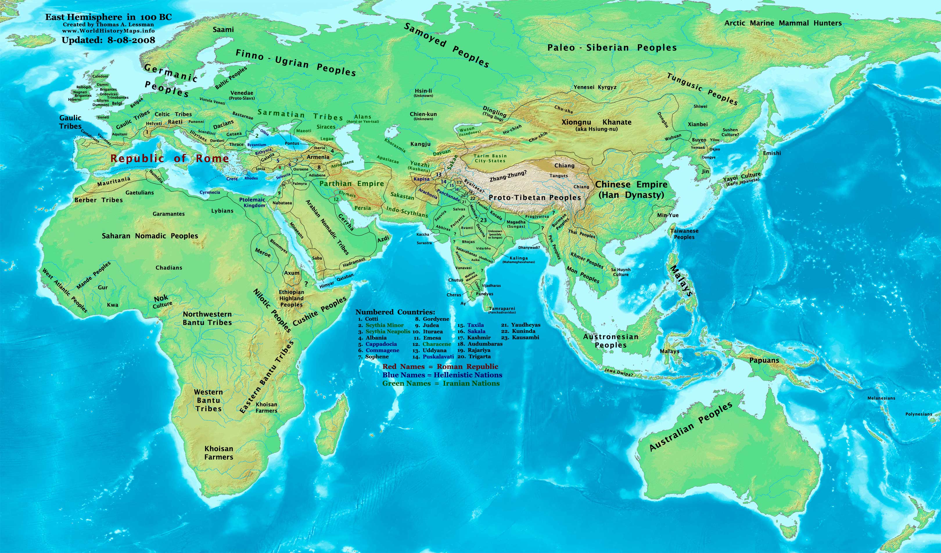 World Map In 100 Bc - Fayina Theodosia