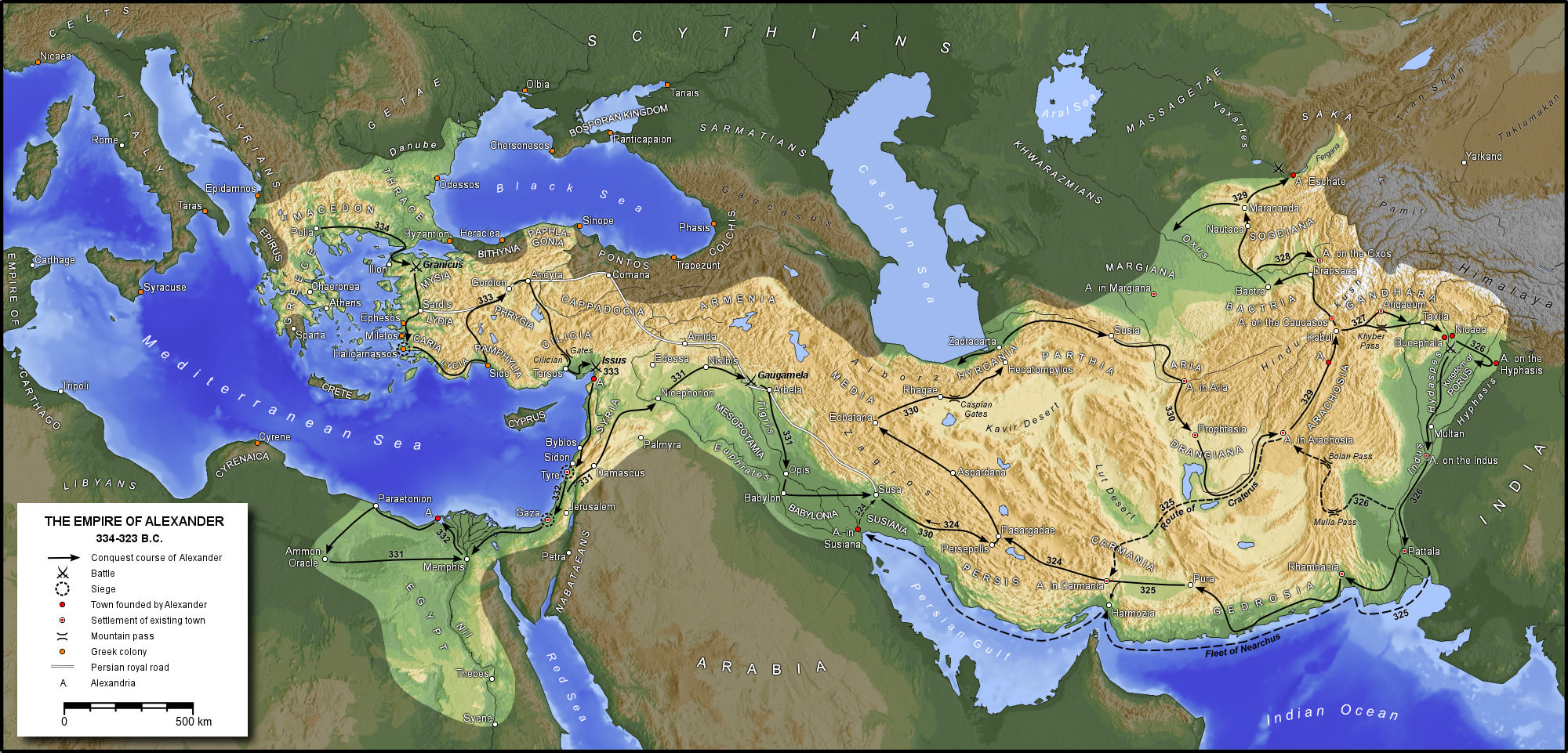 alexander the great empire timeline