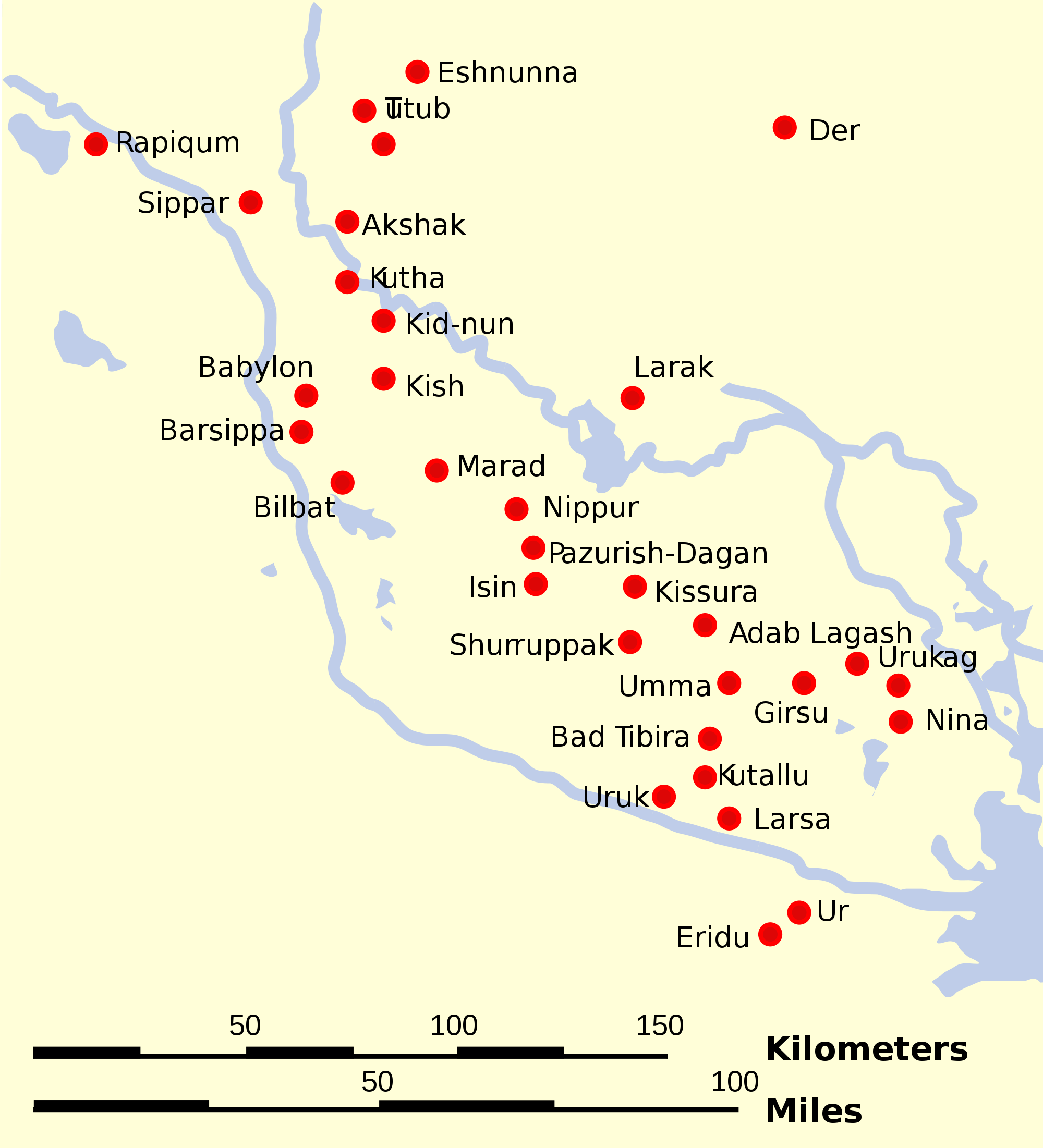 ancient babylon city map