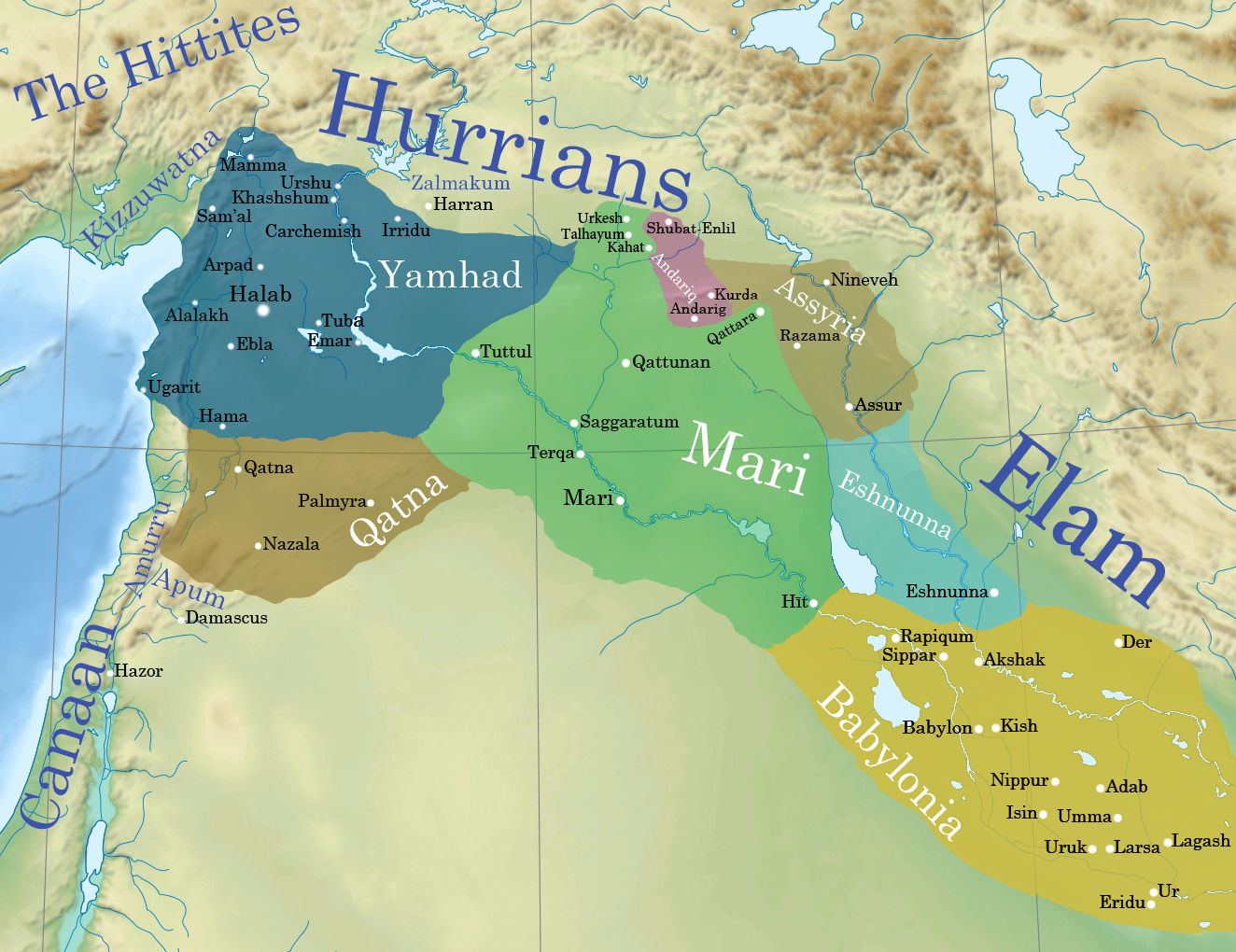 ancient world map mesopotamia