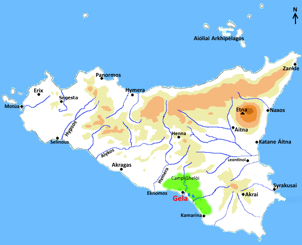 Древняя сицилия карта