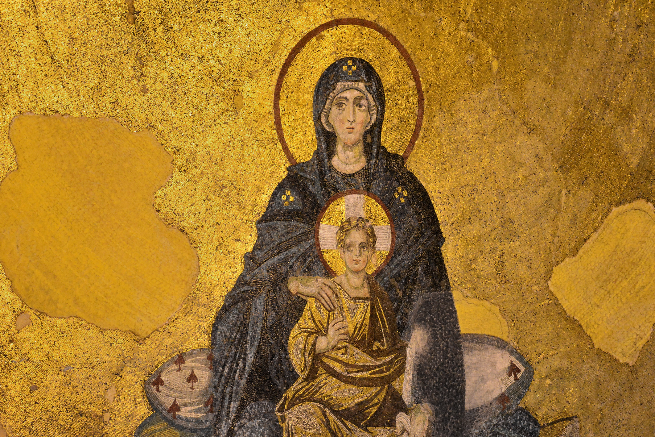 virgin and child enthroned hagia sophia