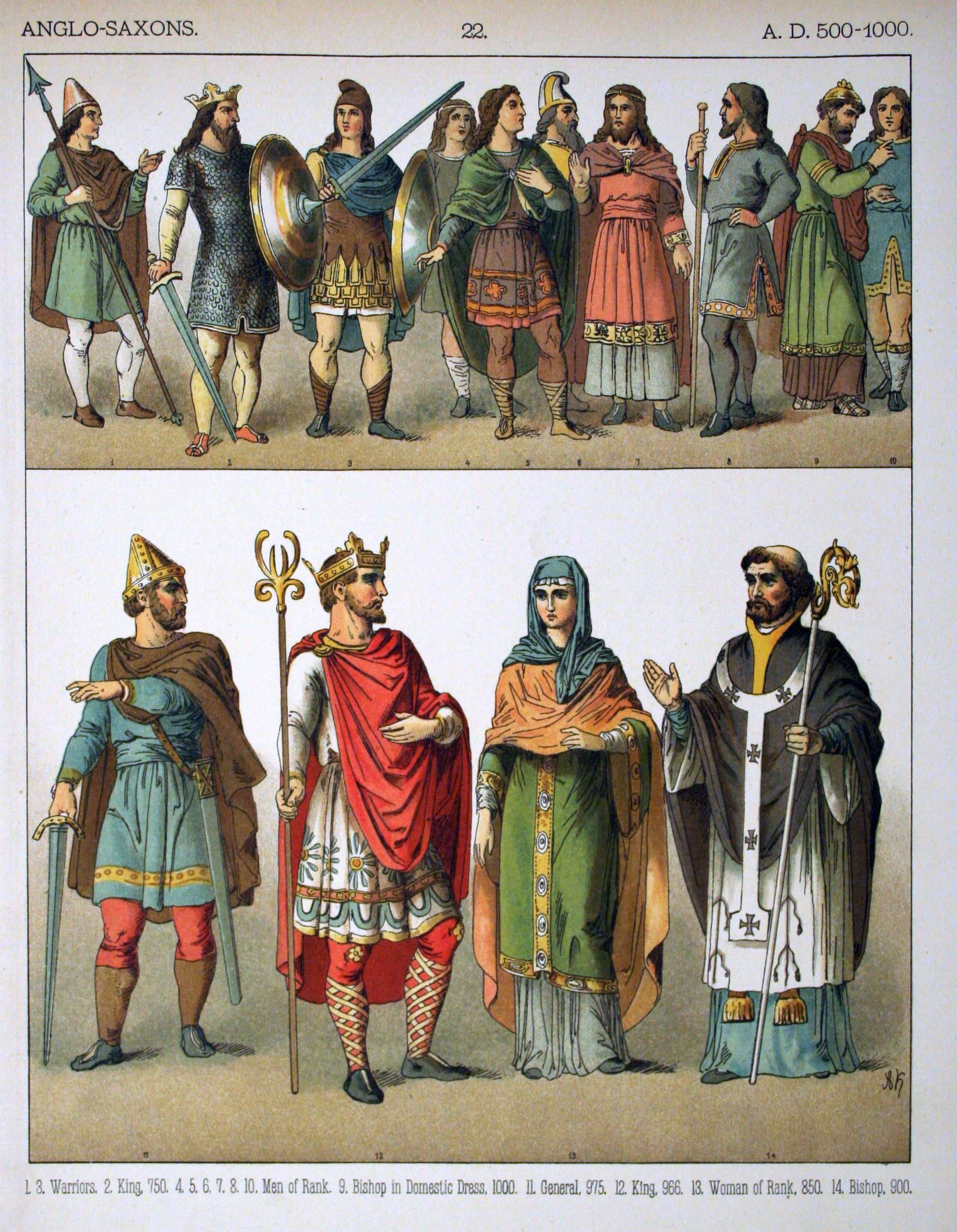 Anglo-Saxon Clothing, 6-9th century CE (Illustration) - World History  Encyclopedia