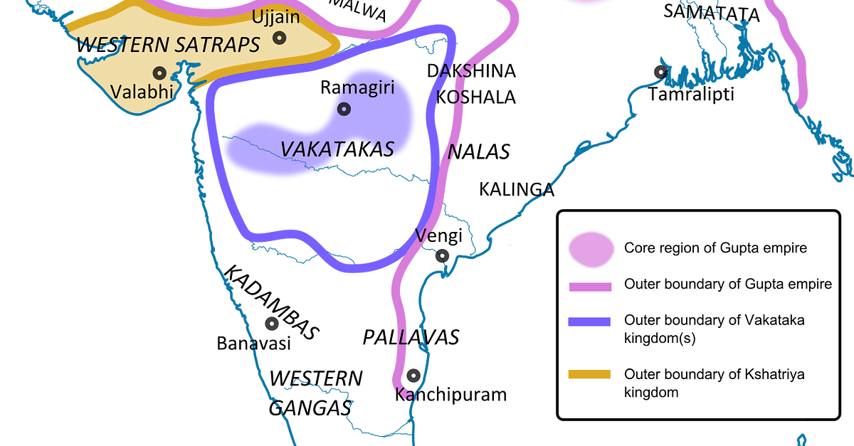 map of the gupta empire
