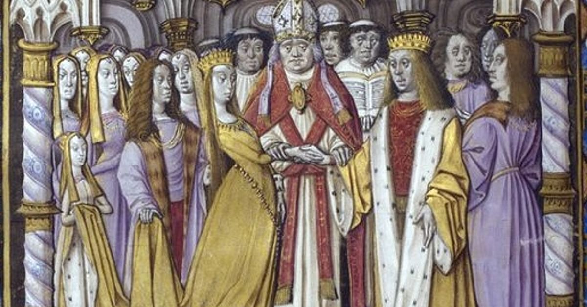 Marriage of Henry V of England and Catherine of Valois (Illustration