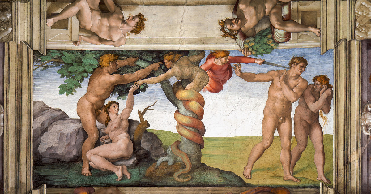 michelangelo sistine chapel adam and eve