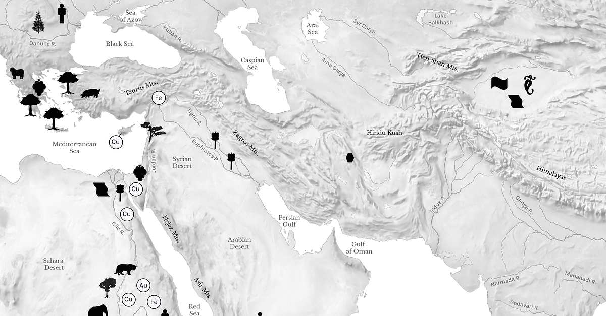 Resource Map Of The Ancient Middle East Illustration World History