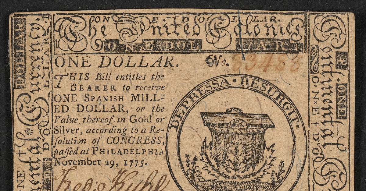 Eight-Dollar Continental Bill, 1775 (Illustration) - World History ...