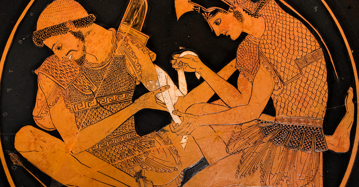 Achilles Tending to Patroclus (Illustration) - World History Encyclopedia
