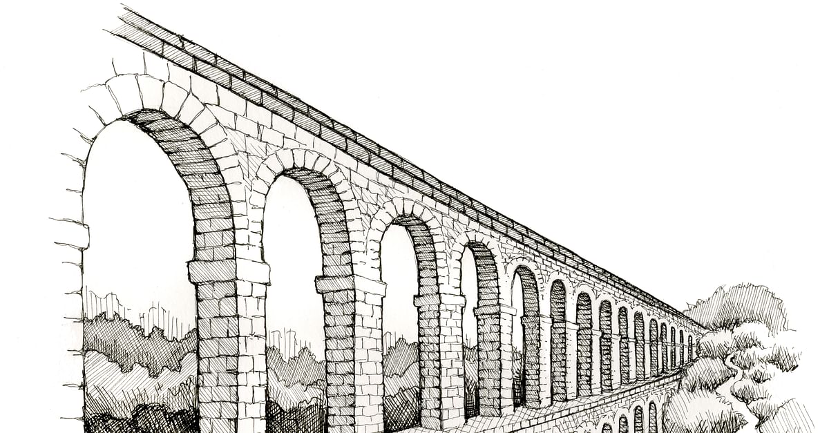 Pont Gard France Stock Illustration by canicula 226816262