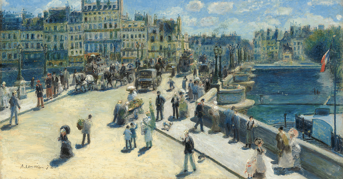 Pont Neuf in Paris (detail), Renoir Pierre-Auguste