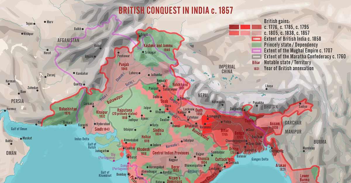 British Conquest Of India Map