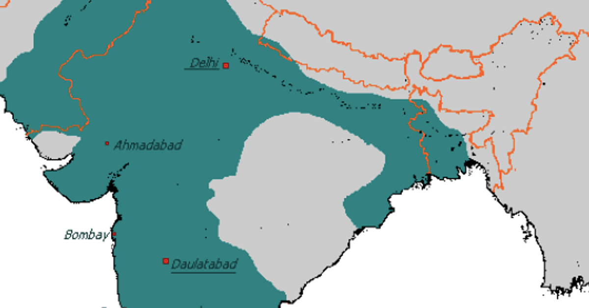 Map of the Delhi Sultanate under the Tughlaqs (Illustration) - World ...