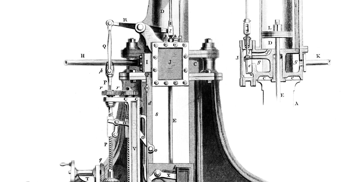 Diagram of a Nasmyth Steam Hammer (Illustration) - World History ...