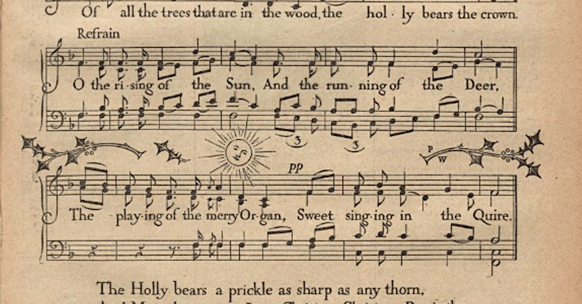 The Holly & the Ivy Sheet Music (Illustration) - World History Encyclopedia