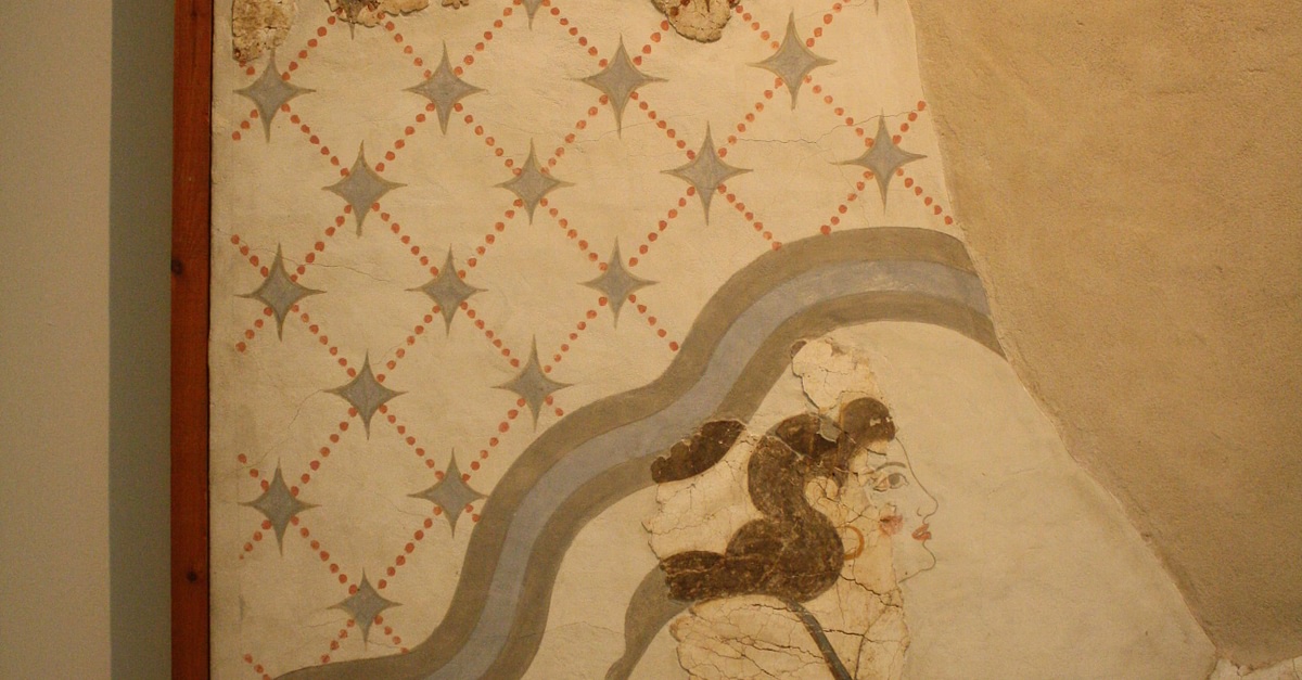 House Of The Ladies Fresco, Akrotiri (Illustration) - World History ...