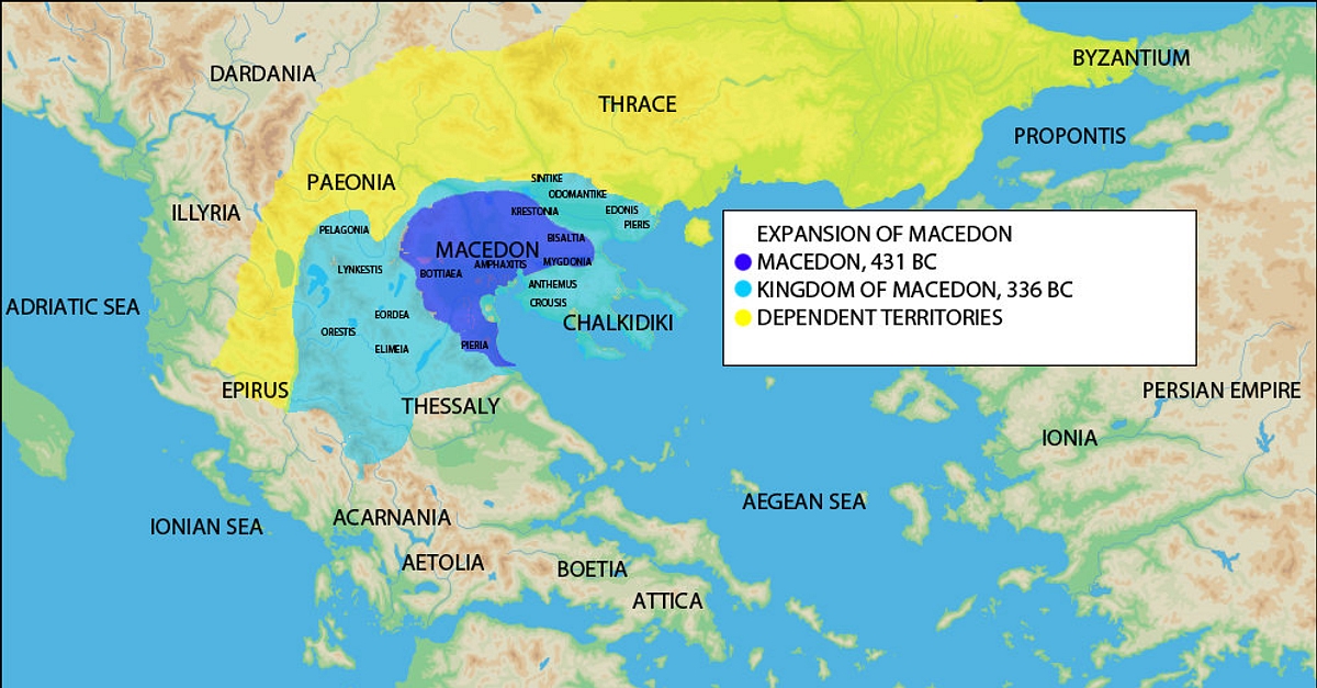 Map Of The Expansion Of Macedon Illustration World History Encyclopedia   330 