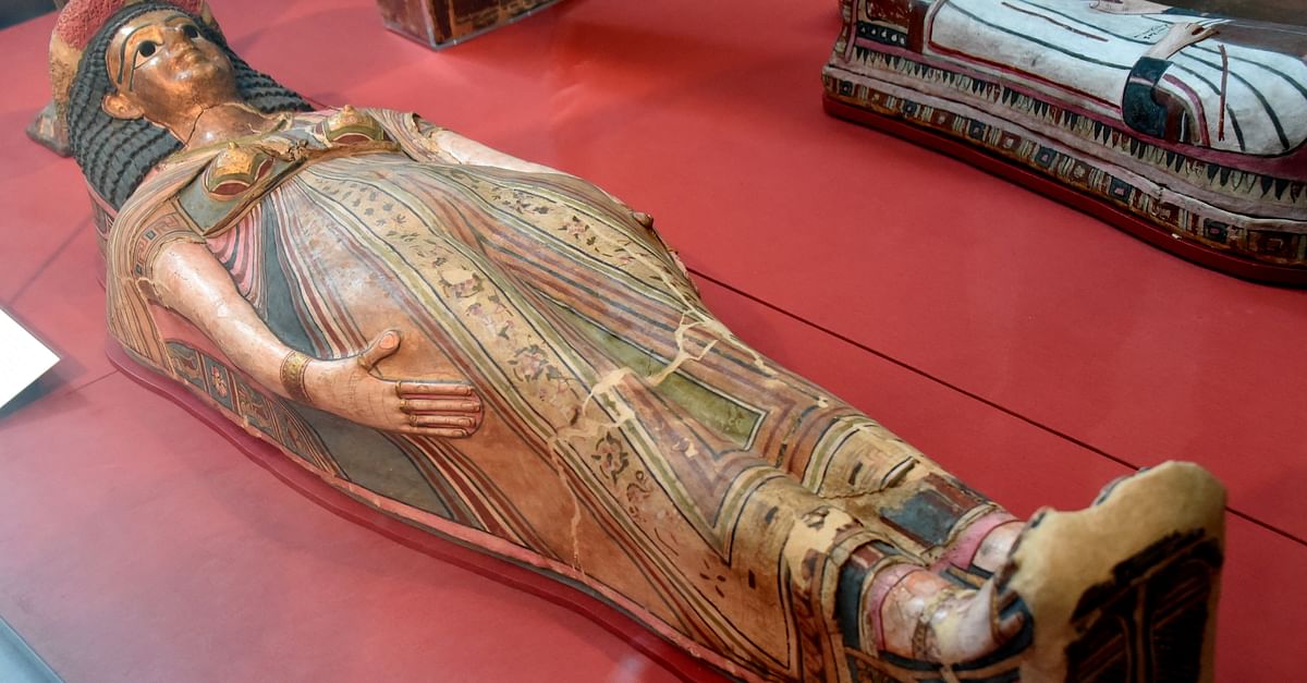 Painted & Gilded Mummy Case of an Unamed Woman (Illustration) - World ...