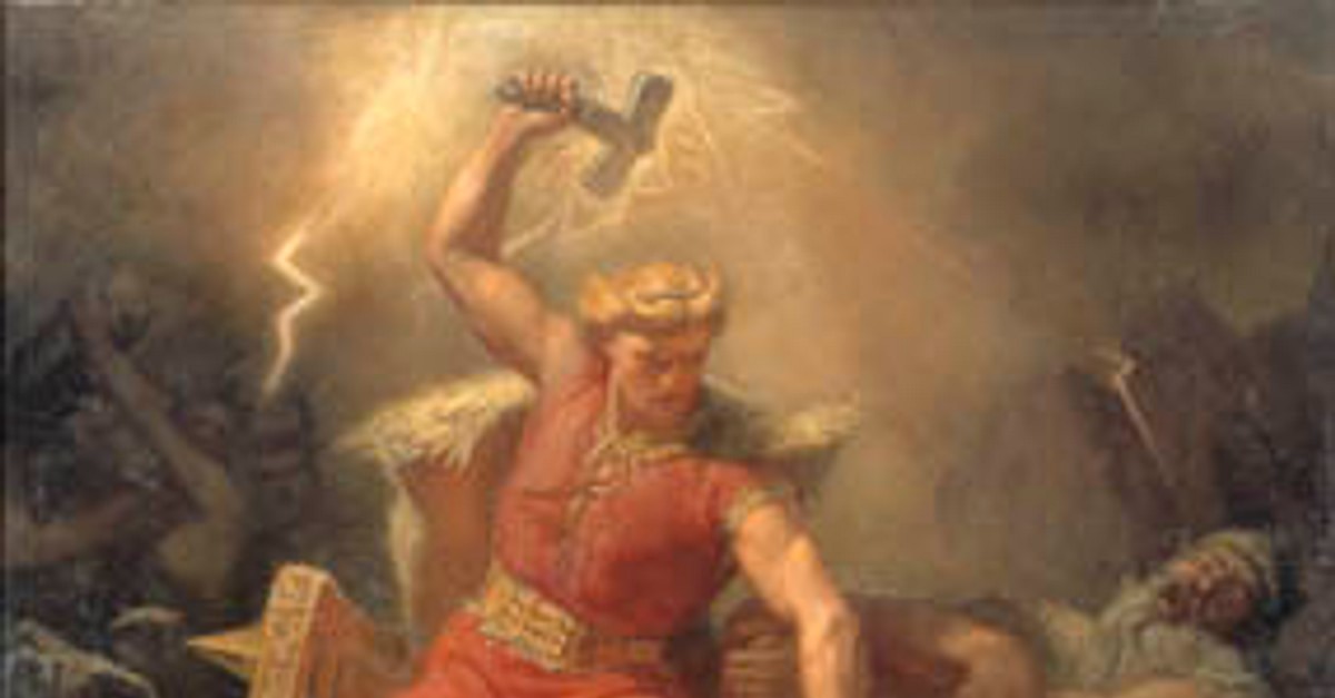 Thor Battling Giants Illustration World History Encyclopedia