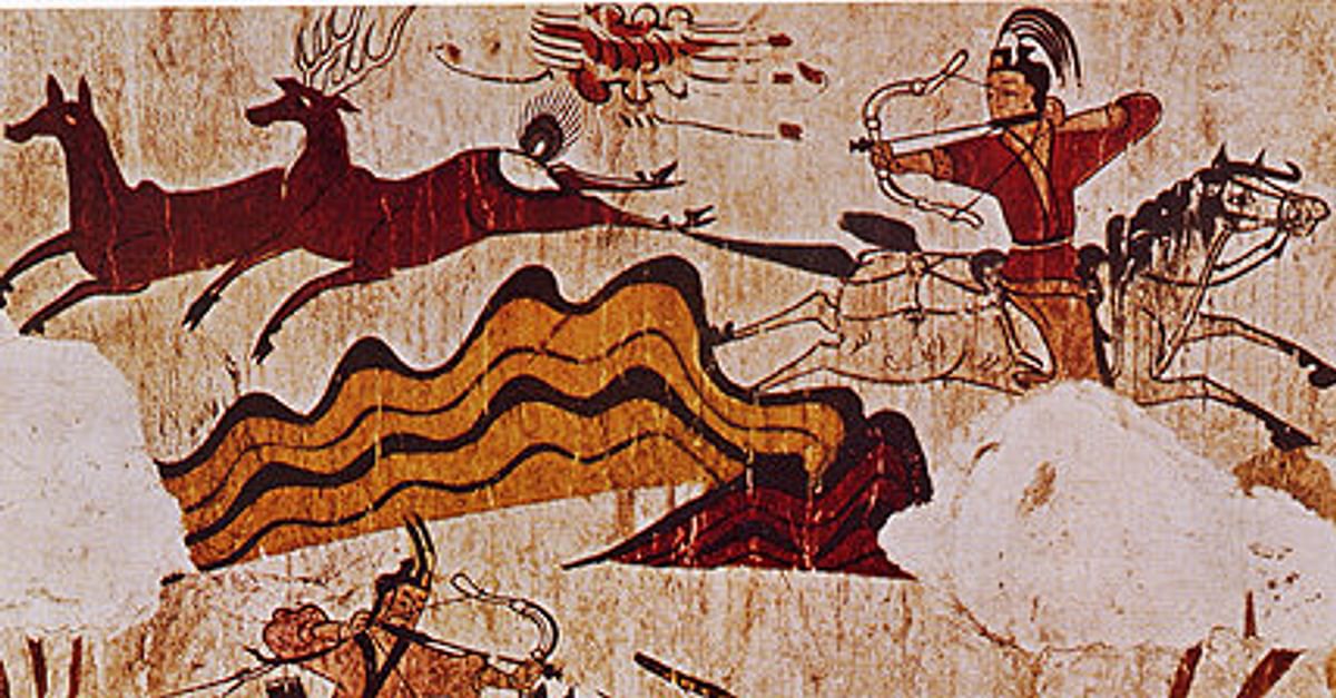 Hunting Scene, Goguryeo Tomb Mural (Illustration) - World History ...