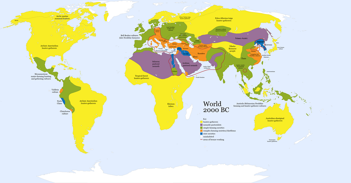 World in 2000 BC (Illustration) - World History Encyclopedia