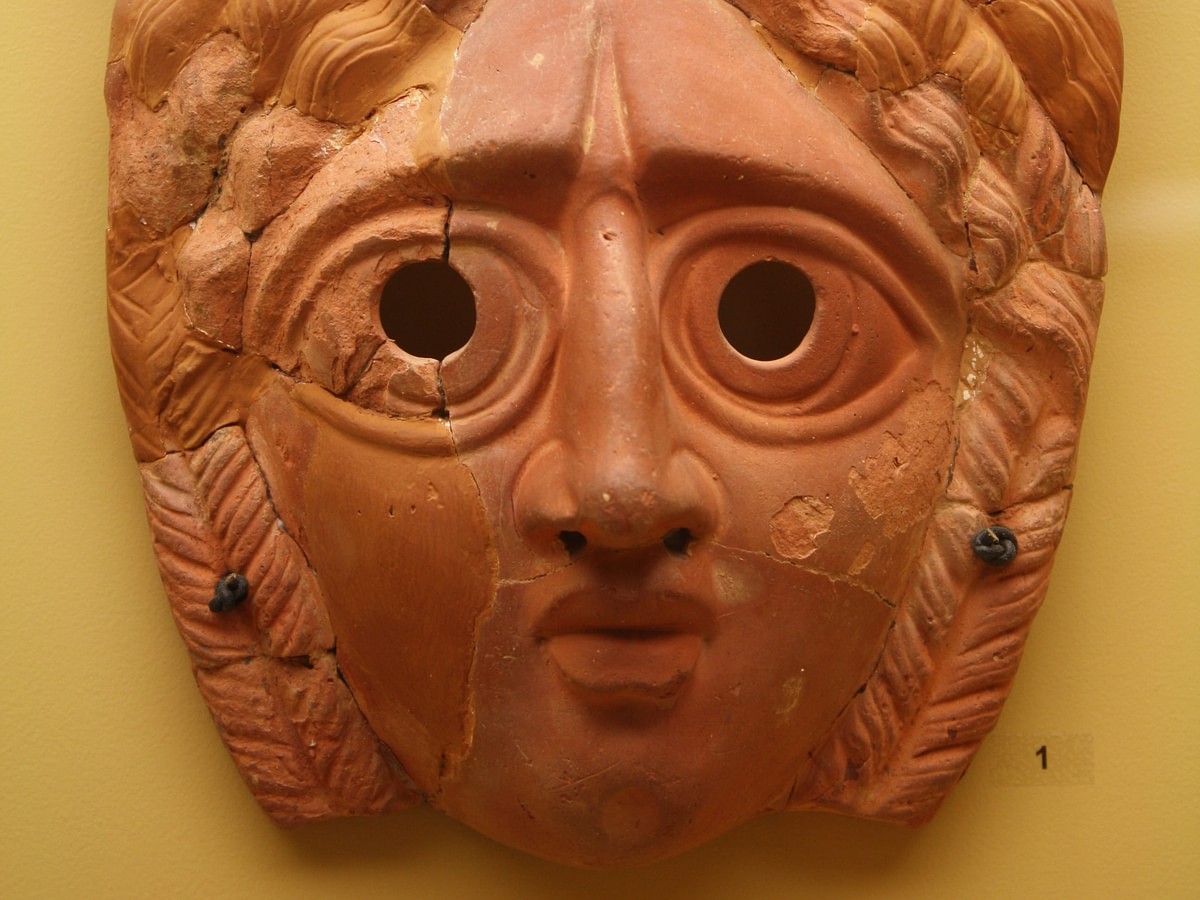 Ancient Greek Theater Drama Tragedy small Mask