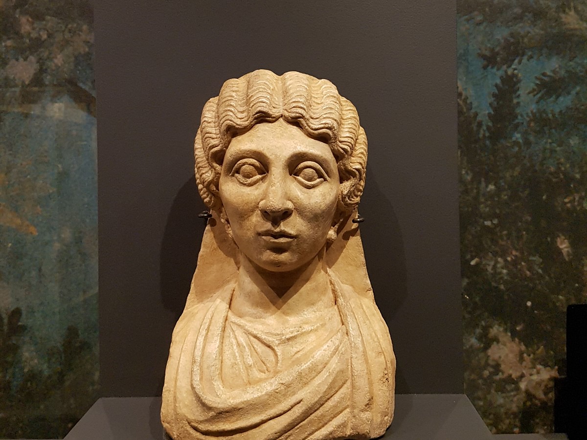 Marble Bust of a Roman Woman (Illustration) - World History