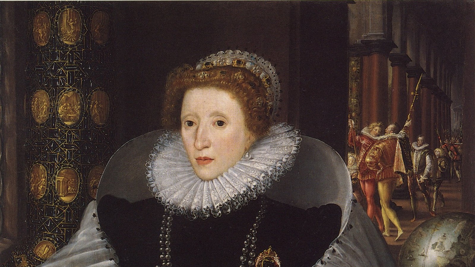 Sieve Portrait of Queen Elizabeth I in Ceremonial Costume, c.1583 (oil on  canvas)