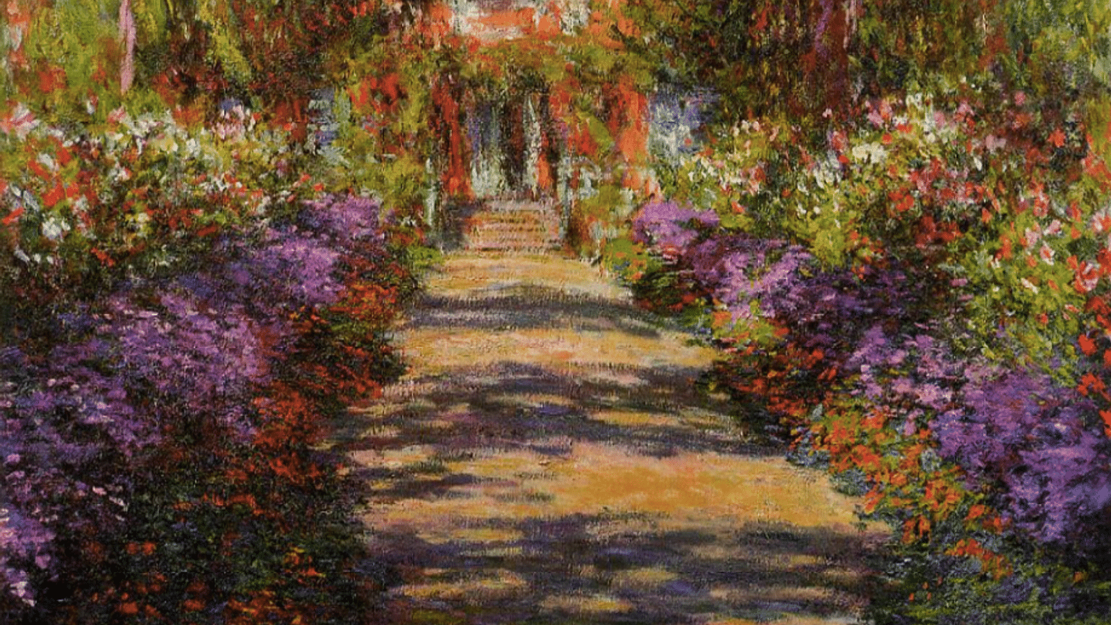 A Pathway in Monet s Garden by Monet Illustration World