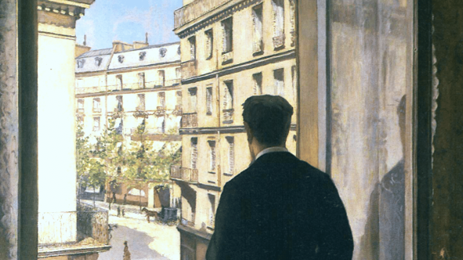 Young Man at His Window by Gustave Caillebotte. Digitally 