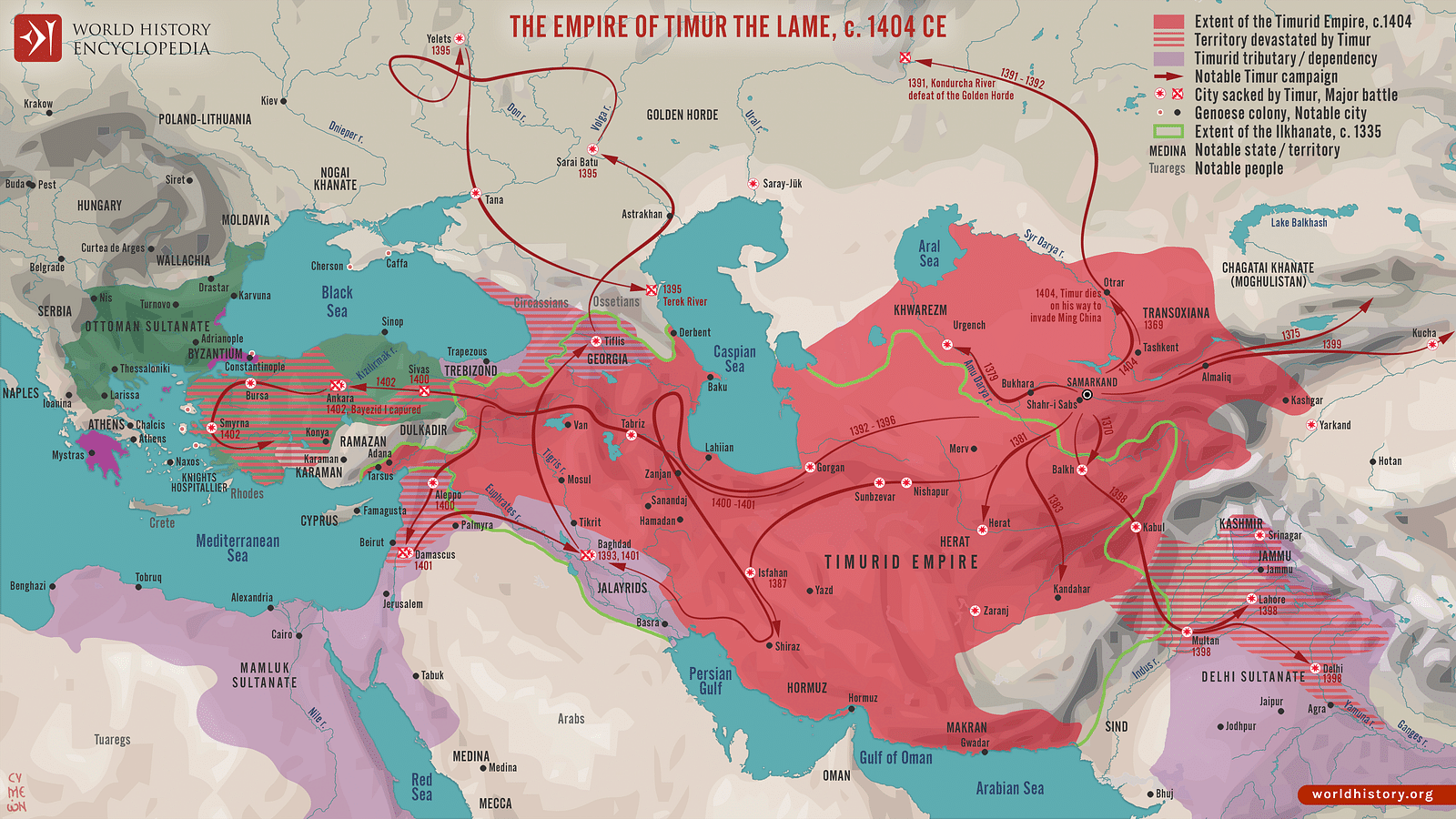 ottoman empire timeline map