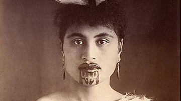 Traditional Maori Tattoo of New Zealand