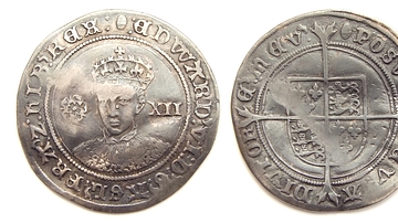 Silver Shilling of Edward VI of England