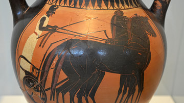 Greek Amphora with a Quadriga