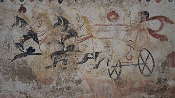 Lucanian Fresco of a Chariot Race