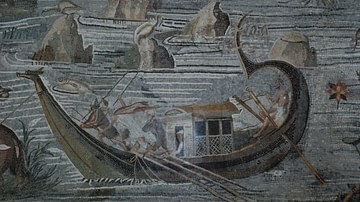 Police Boat on the Palestrina Mosaic