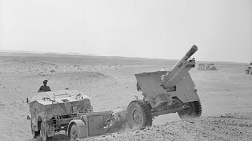25-pdr Artillery Gun, North Africa