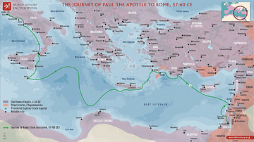 Paul the Apostle's Journey to Rome (c. 57-60 CE)
