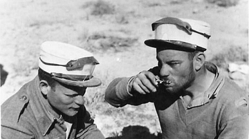 French Foreign Legionnaires Eating British Rations