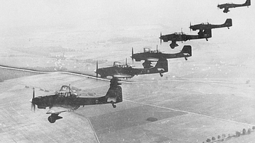 Stuka Dive-bombers in Poland, 1939.
